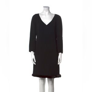 Valentino dress with mink fur trim